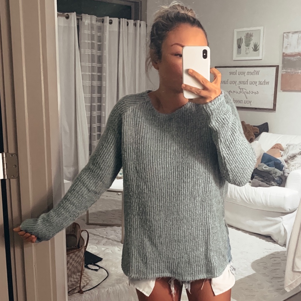 Teal sweater